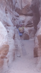 R.P. entering the canyon
